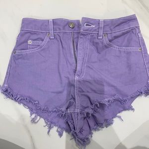 Purple topshop jean shorts